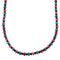 Navajo Genuine Sterling Silver Multicolor Bead Necklace SX108092