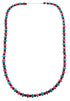Navajo Genuine Sterling Silver Multicolor Bead Necklace SX108092