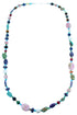 Genuine Sterling Silver Multicolor Bead Navajo Treasure Necklace SX108100