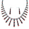 Multicolor Southwest Jewelry Sterling Silver Link Necklace Set PX37303