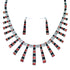 Multicolor Southwest Jewelry Sterling Silver Link Necklace Set PX37303