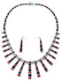 Multicolor Southwest Jewelry Sterling Silver Link Necklace Set PX37303