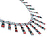 Multicolor Southwest Jewelry Sterling Silver Link Necklace Set PX37303