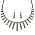 Silver Multicolor Inlay Southwest Link Necklace And Earrings PX37192