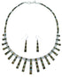 Silver Multicolor Inlay Southwest Link Necklace And Earrings PX37192