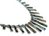 Sterling Silver Multicolor Inlay Link Necklace Earrings Set GS75301