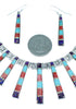 Genuine Silver Multicolor Southwest Earrings Link Necklace PX38010