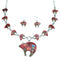 Native Mesa Design Bear Multicolor Link Necklace Earrings PX37978