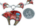 Native Mesa Design Bear Multicolor Link Necklace Earrings PX37978
