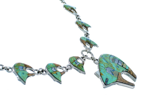 Multicolor Bear Mesa Design Link Necklace Earrings PX37986