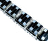 Black Jade Mother of Pearl Inlay Jewelry Silver Link Bracelet BW71259