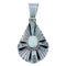 Navajo Genuine Sterling Silver Opal Tear Drop Pendant SX108392