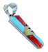 Silver Southwestern Multicolor Inlay Pendant EX30623
