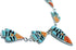 Sterling Silver Multicolor Link Necklace Earrings Jewelry Set RS34213