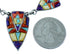Multicolor Inlay Jewelry Silver Earrings Link Necklace Set PX36964