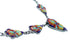 Multicolor Inlay Jewelry Silver Earrings Link Necklace Set PX36964