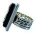 Multicolor Inlay Sterling Silver Ring Size 8-1/4 MW74005