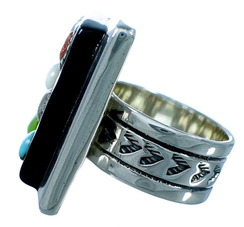 Multicolor Jewelry Southwest Silver Ring Size 7-3/4 MW73999