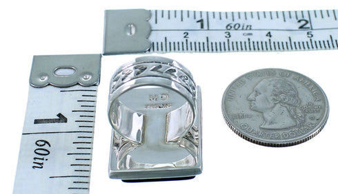 Multicolor Southwestern Sterling Silver Ring Size 5 MW73995