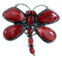 Red Oyster Shell Large Statement Dragonfly Ring Size 7-1/2 PS72738