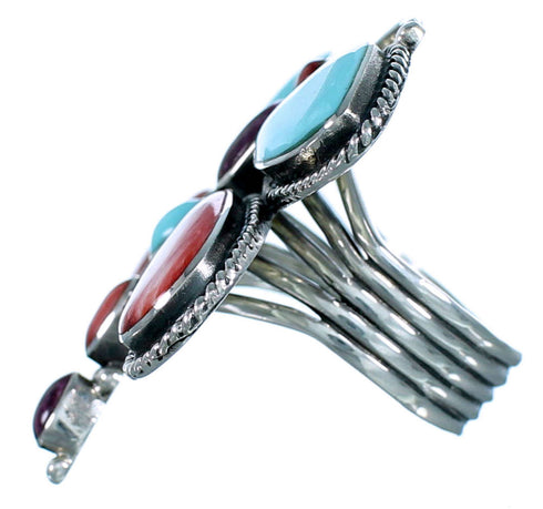 Multicolor Dragonfly Southwest Large Statement Ring Size 8-1/2 MW73244