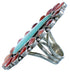 Turquoise Red Oyster Shell Jewelry Silver Ring Size 5-3/4 HS47019