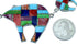 Southwestern Bear Multicolor Silver Link Necklace And Earrings PX37358