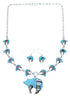 Silver Multicolor Bear Mesa Design Link Necklace Set PX37973