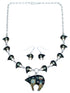 Silver Multicolor Mesa Design Bear Link Necklace Set PX37994