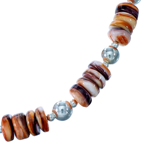 Navajo Oyster Shell Sterling Silver Bead Necklace Set SX108679