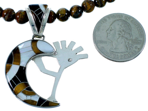 WhiteRock Multicolor Kokopelli Pendant Necklace Earrings Set GS74421