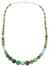Native American Kingman Turquoise Sterling Silver Bead Necklace SX108726