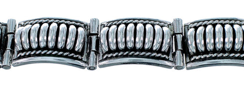 Authentic Sterling Silver Navajo Jewelry Link Bracelet RX109149