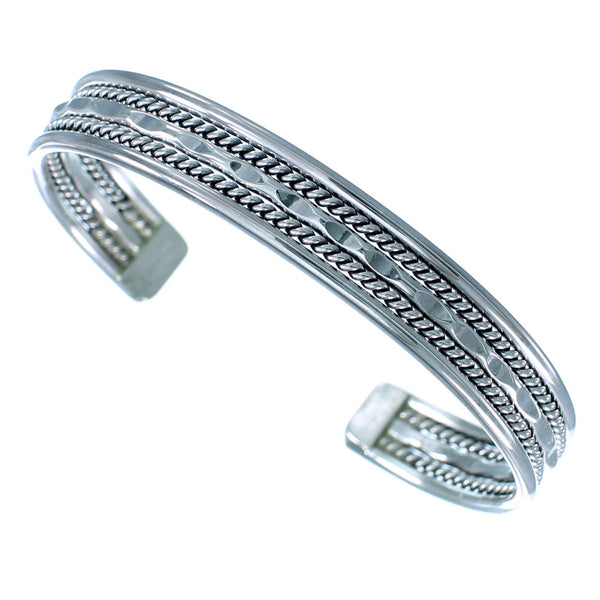 Twisted Sterling Silver American Indian Cuff Bracelet SX109302