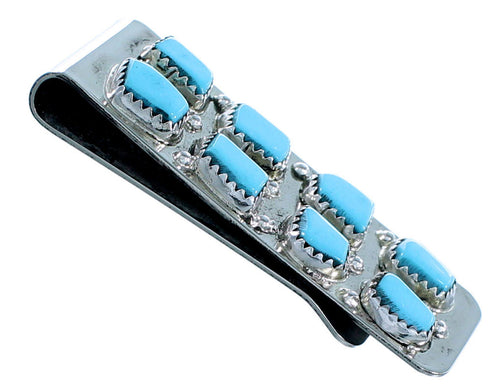 Turquoise And Sterling Silver Zuni Money Clip SX109352