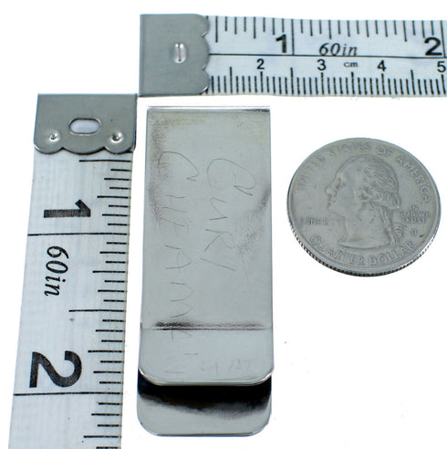 Turquoise And Sterling Silver Zuni Money Clip SX109352