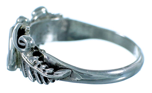 Navajo Sterling Silver Flower And Leaf Ring Size 5-1/4 SX109516