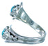 American Indian Genuine Sterling Silver And Turquoise Adjustable Ring Size 7,8,9 RX109507