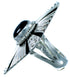 Black Onyx Navajo Sterling Silver Ring Size 6-1/2 SX109693