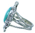 American Indian Sterling Silver And Turquoise Ring Size 6-3/4 RX109839