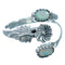 Opal Sterling Silver Feather And Flower American Indian Adjustable Ring Size 8,9,10 RX109554