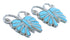 Zuni Turquoise Butterfly Sterling Silver Post Earrings RX109783