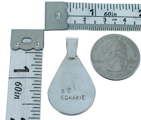 Zuni Multicolor Hummingbird Sterling Silver Pendant RX105518