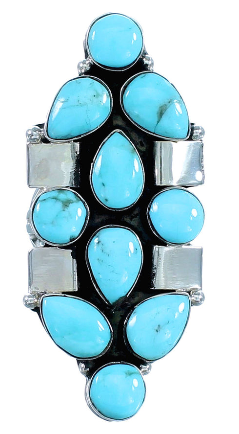 Navajo Turquoise Sterling Silver Ring Size 5-3/4 RX110609