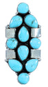 Navajo Turquoise Sterling Silver Ring Size 5-3/4 RX110609