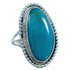 Turquoise Authentic Sterling Silver Navajo Ring Size 5-3/4 RX110624
