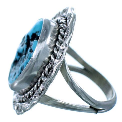 Turquoise Sterling Silver Navajo Indian Ring Size 6 RX110549