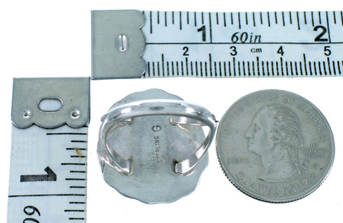 Turquoise Sterling Silver Navajo Indian Ring Size 6 RX110549