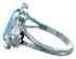 Navajo Sterling Silver Scalloped Leaf Blue Opal Ring Size 5-1/2 SX111044