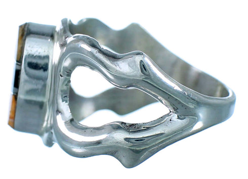 Multicolor Navajo Genuine Sterling Silver Ring Size 8-3/4 RX110899